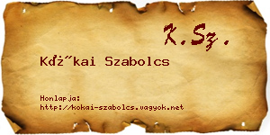 Kókai Szabolcs névjegykártya